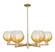 Arcadia Six Light Chandelier in Champagne Bronze (405|716-6CR-CB-G483-8AM)