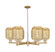 Arcadia Six Light Chandelier in Champagne Bronze (405|716-6CR-CB-G460-7ME)