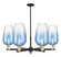 Arcadia Six Light Chandelier in Black Antique Brass (405|716-6CR-BAB-G484-7SB)
