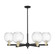 Arcadia Six Light Chandelier in Black Antique Brass (405|716-6CR-BAB-G458-7CL)