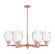 Arcadia Six Light Chandelier in Antique Copper (405|716-6CR-AC-G459-6CL)