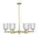 Arcadia Six Light Chandelier in Antique Brass (405|716-6CR-AB-G559-5CL)
