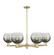 Arcadia Six Light Chandelier in Antique Brass (405|716-6CR-AB-G483-8SL)