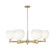 Arcadia Six Light Chandelier in Antique Brass (405|716-6CR-AB-G483-8OP)