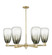 Arcadia Six Light Chandelier in Antique Brass (405|716-6CR-AB-G480-6SL)