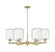 Arcadia Six Light Chandelier in Antique Brass (405|716-6CR-AB-G460-7CL)