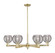 Arcadia Six Light Chandelier in Antique Brass (405|716-6CR-AB-G1213-6SM)