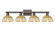 Arcadia Four Light Bath Vanity in Oil Rubbed Bronze (405|716-4W-OB-NBD2-75-NAT)