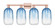 Arcadia Four Light Bath Vanity in Antique Copper (405|716-4W-AC-G482-7SB)