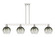 Arcadia Four Light Island Pendant in Polished Nickel (405|716-4I-PN-G483-8SL)