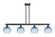 Arcadia Four Light Island Pendant in Matte Black (405|716-4I-BK-G483-8SB)