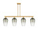 Arcadia Four Light Island Pendant in Brushed Brass (405|716-4I-BB-G484-7SL) Arcadia Four Light Island Pendant in Brushed Brass (405|716-4I-BB-G484-7SL)