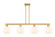 Arcadia Four Light Island Pendant in Brushed Brass (405|716-4I-BB-G1217-8WV)