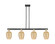 Arcadia Four Light Island Pendant in Black Antique Brass (405|716-4I-BAB-G457-6ME)