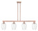 Arcadia Four Light Island Pendant in Antique Copper (405|716-4I-AC-G457-6CL)