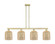 Arcadia Four Light Island Pendant in Antique Brass (405|716-4I-AB-G559-8ME)