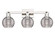 Arcadia Three Light Bath Vanity in Polished Nickel (405|716-3W-PN-G1213-6SM)
