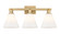 Arcadia Three Light Bath Vanity in Brushed Brass (405|716-3W-BB-GBC-81)