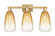 Arcadia Three Light Bath Vanity in Brushed Brass (405|716-3W-BB-G480-6AM)