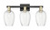 Arcadia Three Light Bath Vanity in Black Antique Brass (405|716-3W-BAB-G457-6CL)