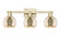 Arcadia Three Light Bath Vanity in Antique Brass (405|716-3W-AB-G128-6)