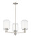 Arcadia Three Light Pendant in Satin Nickel (405|716-3CR-SN-G460-7CL)