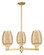 Arcadia Three Light Pendant in Satin Gold (405|716-3CR-SG-G457-6ME)