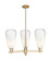 Arcadia Three Light Pendant in Champagne Bronze (405|716-3CR-CB-G480-6OP)