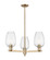 Arcadia Three Light Flush Mount in Champagne Bronze (405|716-3CR-CB-G457-6CL) Arcadia Three Light Flush Mount in Champagne Bronze (405|716-3CR-CB-G457-6CL)