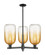 Arcadia Three Light Pendant in Matte Black (405|716-3CR-BK-G482-7AM)