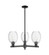Arcadia Three Light Pendant in Matte Black (405|716-3CR-BK-G459-6CL)