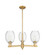 Arcadia Three Light Pendant in Brushed Brass (405|716-3CR-BB-G459-6CL)