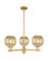 Arcadia Three Light Flush Mount in Brushed Brass (405|716-3CR-BB-G458-7ME)
