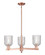 Arcadia Three Light Pendant in Antique Copper (405|716-3CR-AC-G559-5CL)