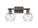 Arcadia Two Light Bath Vanity in Oil Rubbed Bronze (405|716-2W-OB-G1213-6CL)