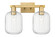 Arcadia Two Light Bath Vanity in Brushed Brass (405|716-2W-BB-G460-7CL)