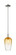 Arcadia One Light Mini Pendant in Polished Nickel (405|716-1S-PN-G484-7AM)