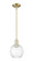 Arcadia One Light Mini Pendant in Antique Brass (405|716-1S-AB-G458-7CL)