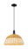 Arcadia One Light Mini Pendant in Matte Black (405|716-1P-BK-NBD2-16-NAT)
