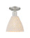 Arcadia One Light Semi-Flush Mount in Brushed Satin Nickel (405|716-1C-SN-NBD-75-NAT)