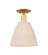 Arcadia One Light Semi-Flush Mount in Satin Gold (405|716-1C-SG-NBD-9-NAT)