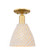 Arcadia One Light Semi-Flush Mount in Satin Gold (405|716-1C-SG-NBD-75-NAT)