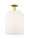 Arcadia One Light Semi-Flush Mount in Satin Gold (405|716-1C-SG-G559-12GWH)