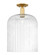 Arcadia One Light Semi-Flush Mount in Satin Gold (405|716-1C-SG-G559-12CL)