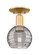 Arcadia One Light Semi-Flush Mount in Satin Gold (405|716-1C-SG-G1213-6SM)