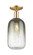 Arcadia One Light Semi-Flush Mount in Champagne Bronze (405|716-1C-CB-G482-7SL)
