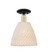 Arcadia One Light Semi-Flush Mount in Black Antique Brass (405|716-1C-BAB-NBD-9-NAT)