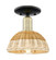Arcadia One Light Semi-Flush Mount in Black Antique Brass (405|716-1C-BAB-NBD2-75-NAT)