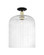 Arcadia One Light Semi-Flush Mount in Black Antique Brass (405|716-1C-BAB-G559-12CL)