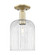 Arcadia One Light Semi-Flush Mount in Antique Brass (405|716-1C-AB-G559-8CL)